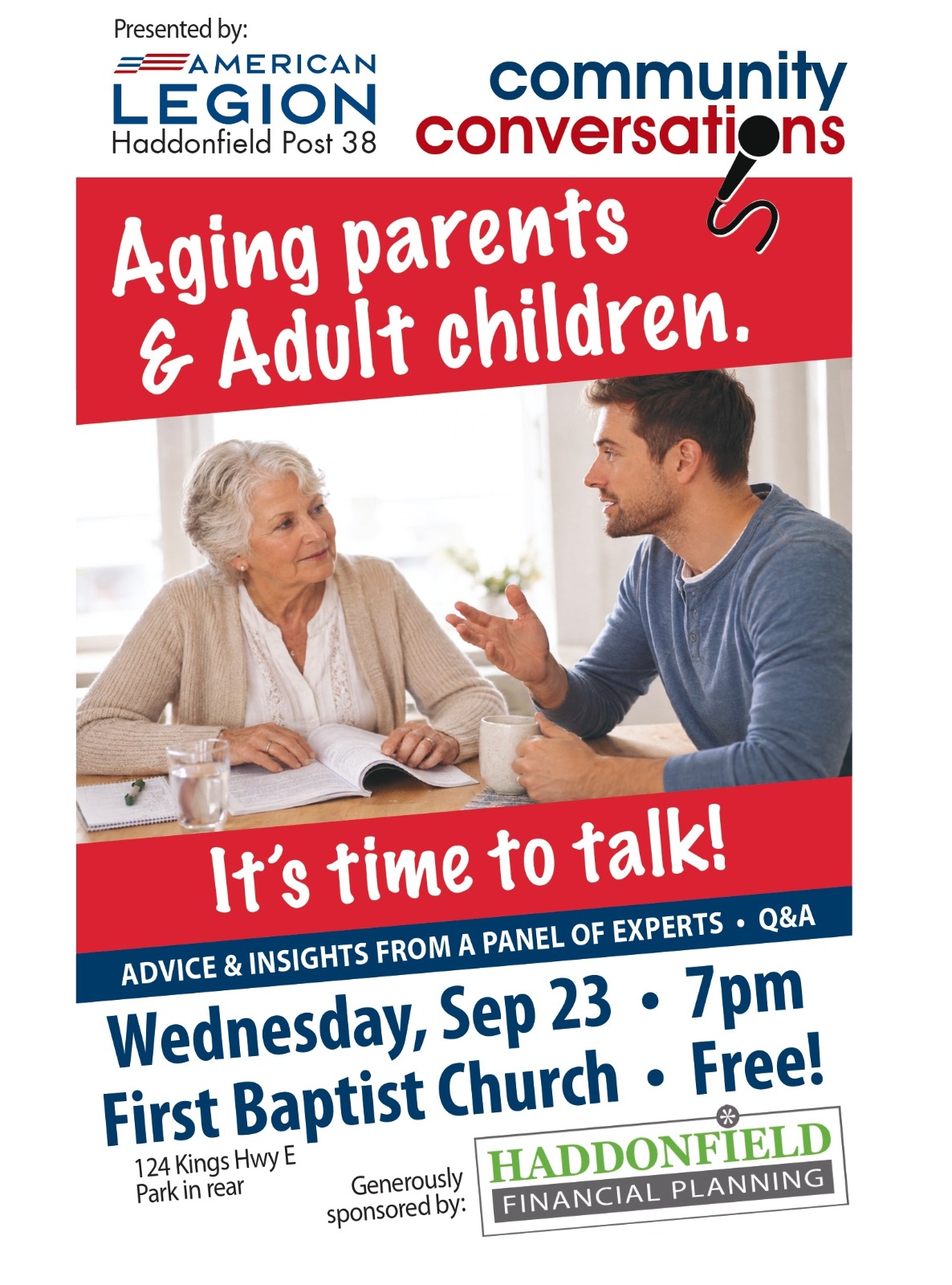 Community Conversations: Aging Parents & Adult Children - American Legion Post 38